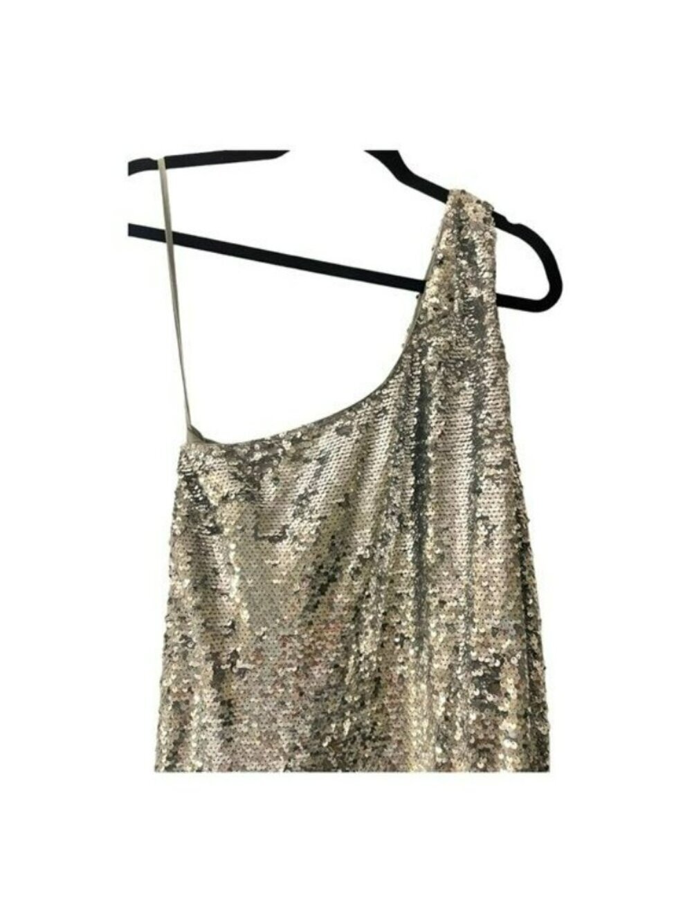 Anthropologie Maeve Small Sequins One Shoulder Maxi Evening Formal Dress NWT - Picture 10 of 11